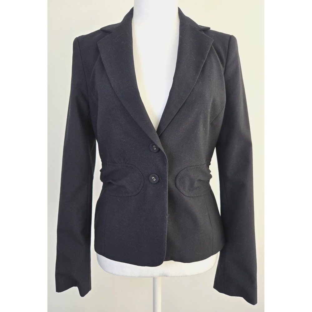 Kookai Blazer Black Fitted Black Y2K Whimsy goth Work Preppy Minimalist Luxury